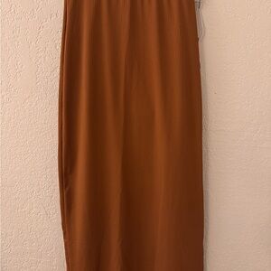 SHEIN Burnt Orange Pleated Skirt